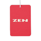 ゼンホワイトレッドカー空気清浄剤 カーエアーフレッシュナー (正面)