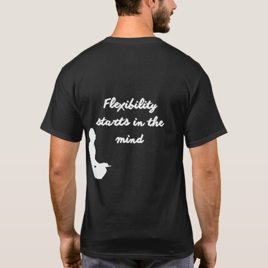 ゼンマインドヨガブラック Tシャツ (裏面)