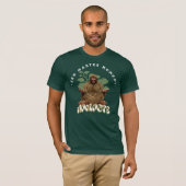 ゼンマスターの瞬間 ナマステ ビッグフット瞑想 Tシャツ (正面フル)