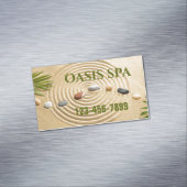 ゼンマッサージセラピーヨガインストラクター瞑想スパ マグネット名刺 (インサイチュ)