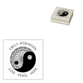 ゼンマンダラ陰陽ラブピースホープ名前をカスタムする ラバースタンプ (押印)