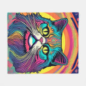 ゼンモダンキャットフリースブランケット フリースブランケット (正面(横))