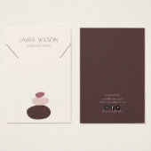 ゼンモダンネックレスブレスレットディスプレイカード (正面&裏面)