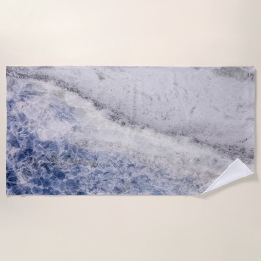 ゼンモダンブルー ビーチタオル (正面)