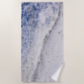 ゼンモダンブルー ビーチタオル (正面)