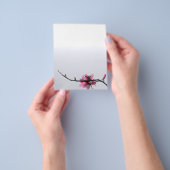 ゼンモダン春フローラビジネスカスタムフライヤー チラシ (手)