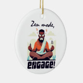 ゼンモード、エンゲージ！⚡姦淫はグリッチだ セラミックオーナメント (右)