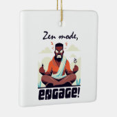 ゼンモード、エンゲージ！⚡姦淫はグリッチだ セラミックオーナメント (右)