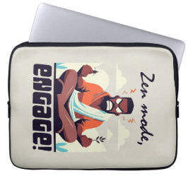 ゼンモード、エンゲージ！⚡姦淫はグリッチだ ラップトップスリーブ