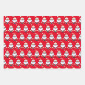 ゼンヨガクリスマスサンタラッピングペーパーセット3 ラッピングペーパーシート (正面)