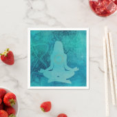 ゼンヨガロータス瞑想チャクラハート スタンダードカクテルナプキン (インサイチュ)