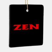 ゼンレッドブラックスクエアセラミックオーナメント セラミックオーナメント (右)