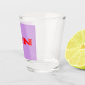 ゼンレッド薄紫ガラス ショットグラス (右)