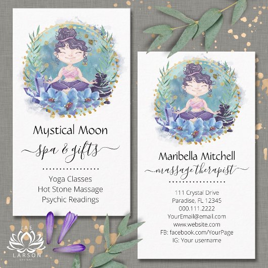 ゼンロックヨガスパマッサージセラピスト名刺 名刺