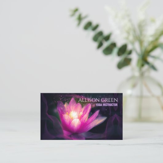 ゼンロータススピリチュアル瞑想ヨガインストラクター 名刺 (スタンド正面)