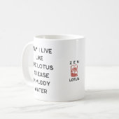 ゼンロータスデザイン/ゼンライフスタイル コーヒーマグカップ (正面左)