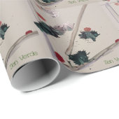 ゼンヴェルデホリデーシーズンゼンミニマリストグリーンカム ラッピングペーパー (ロールコーナー)