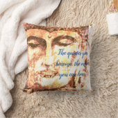 ゼン引用文ブッダ装飾用クッション クッション (ブランケット)