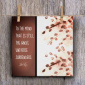 ゼン感動的引用文ラオチュ自然アートブラウン ポスター