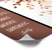 ゼン感動的引用文ラオチュ自然アートブラウン ポスター (角)