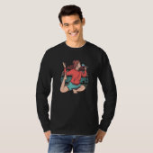 ゼン瞑想ヨガエカパダラージャカポタサナワインO Tシャツ (正面フル)