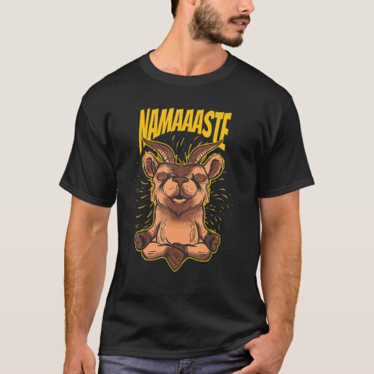 ゼン瞑想ヨガヤギオーム Tシャツ (正面)