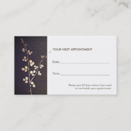 ゼン金ゴールドブランチサロンとスパアポイントメントカード 予約カード