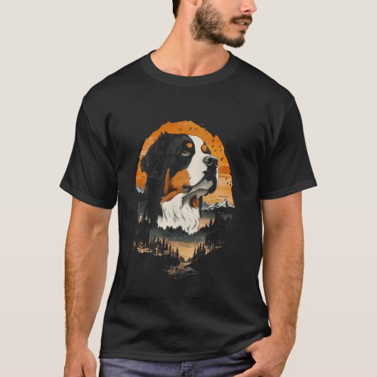 ゼン ネイチャー ピース バーニーズ マウンテン ドッグ Tシャツ (正面)
