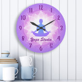 ゼン ヨガ ロータス 瞑想 オーダーメイド ラージ壁時計