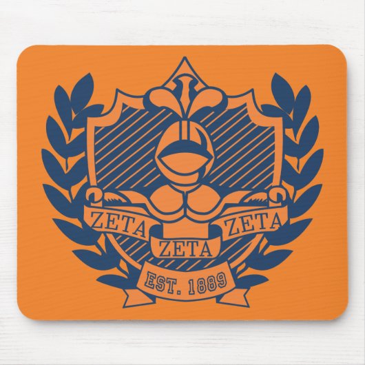 ゼータのゼータのゼータの男子学生の社交クラブの頂上-海軍かオレンジ マウスパッド (正面)