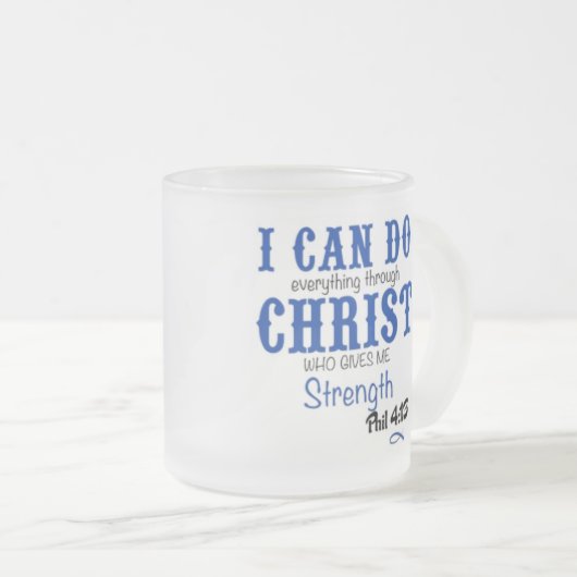 ゼータのファイのベータクリスチャンはマグのフィルの4:13を曇らしました フロストグラスマグカップ (正面右)