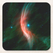 ゼータオピウチから星の風が吹き出す。 スクエアペーパーコースター (正面)