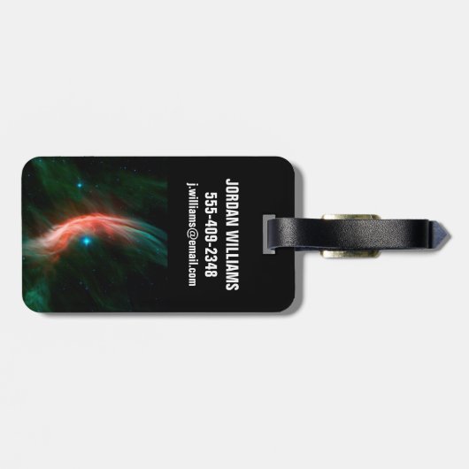 ゼータオピウチから星の風が吹き出す。 ラゲッジタグ (裏面横)