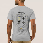 ゼータチ男子学生の社交クラブシャツ(白) V3 Tシャツ (裏面)