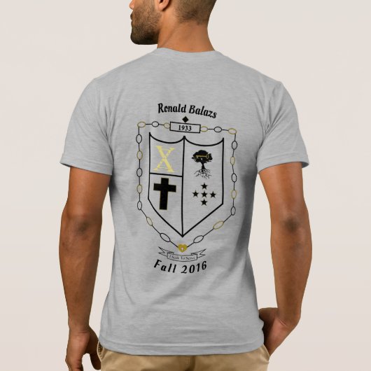 ゼータチ男子学生の社交クラブシャツ(白) V3 Tシャツ (裏面)