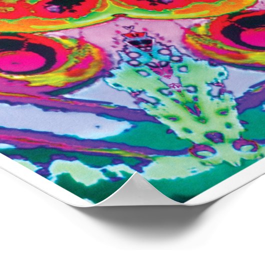 ゼータ運動コラージュ万華鏡のように千変万化するパターンポスター ポスター (角)