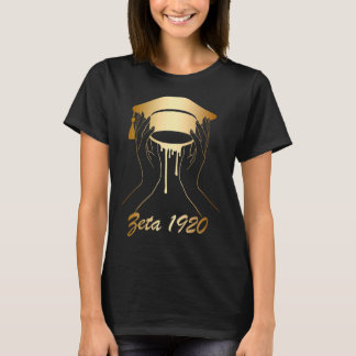 ゼータ1920年アフリカ系アメリカ人の歴史的に黒いHbcu Tシャツ