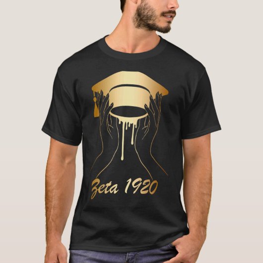 ゼータ1920年アフリカ系アメリカ人の歴史的に黒いHbcu Tシャツ (正面)