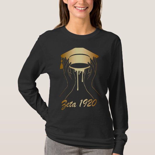ゼータ1920年アフリカ系アメリカ人の歴史的に黒いHbcu Tシャツ (正面)