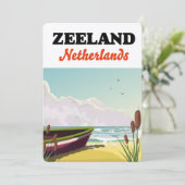 ゼーラント オランダ ビーチ 旅行 ポスター 招待状 (スタンド正面)