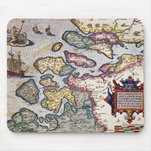 ゼーラント、c.1560の地図 マウスパッド (正面)