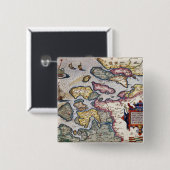 ゼーラント、c.1560の地図 缶バッジ (正面&裏面)