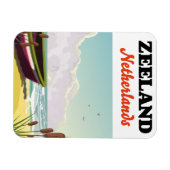 ゼーランドオランダビーチ旅行ポスター マグネット (横)