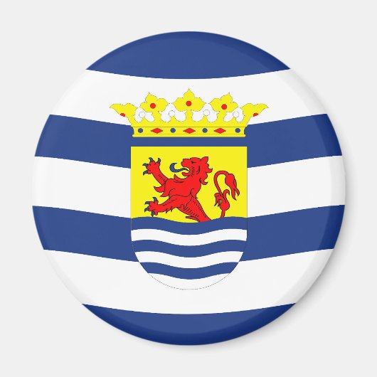 ゼーランド国旗のオランダ省オランダ領域の記号 マグネット (正面)