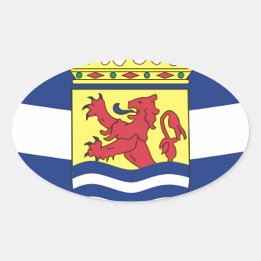 ゼーランド国旗 楕円形シール (正面)