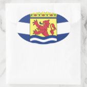 ゼーランド国旗 楕円形シール (バッグ)