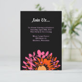 ソかわいらし春フラワーバルミツワーパーティーカード 招待状 (スタンド正面)