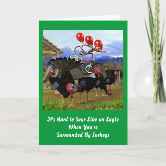 ソアライクアンイーグル誕生日 カード (正面)