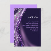 ソアリングドーブこうもりバー（ユダヤ教の）バル・ミツバー披露宴パーティーカード 招待状 (正面/裏面)