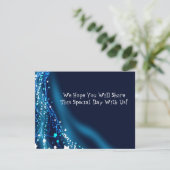 ソアリングドーブこうもりバー(ユダヤ教の)バル・ミツバー招待状返信カード 出欠カード (スタンド正面)